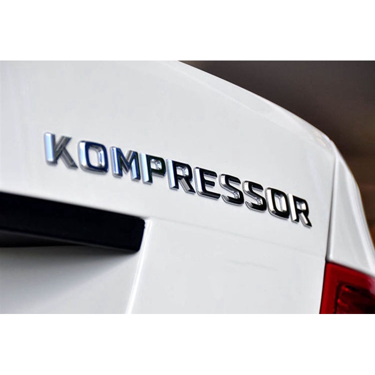 แผ่นป้ายตราสัญลักษณ์ Kompressor เฉพาะสำหรับติด Mercedes-Benz C-Class E-Class C200 C 180