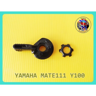 มือดึงโช๊คพร้อมแผ่นสปริงดำ Shock puller with black spring plate YAMAHA MATE111 Y100