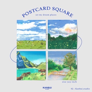 KANBAI_POSTCARD SQUARE (set dream places)