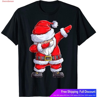 ผ้าฝ้าย 100% เสื้อยืดแขนสั้น Dabbing Santa Claus Christmas Boys Men Funny Xmas Dab Dance T-Shirt Popular T-shir