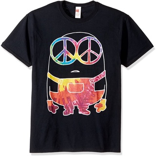 สาวอวบสินค้ามาใหม่100%cotton เสื้อ ยืด ราคา ส่ง Despicable Me Mens Minions Strange Bob Tie Dye Peace Funny Graphic Tee