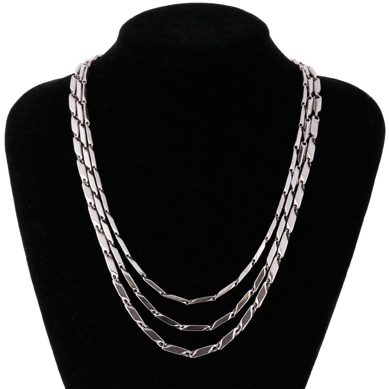 TIMEKEY สร้อยคอ สายโซ่เหล็กไทเทเนียม แฟชั่น สำหรับผู้ชาย