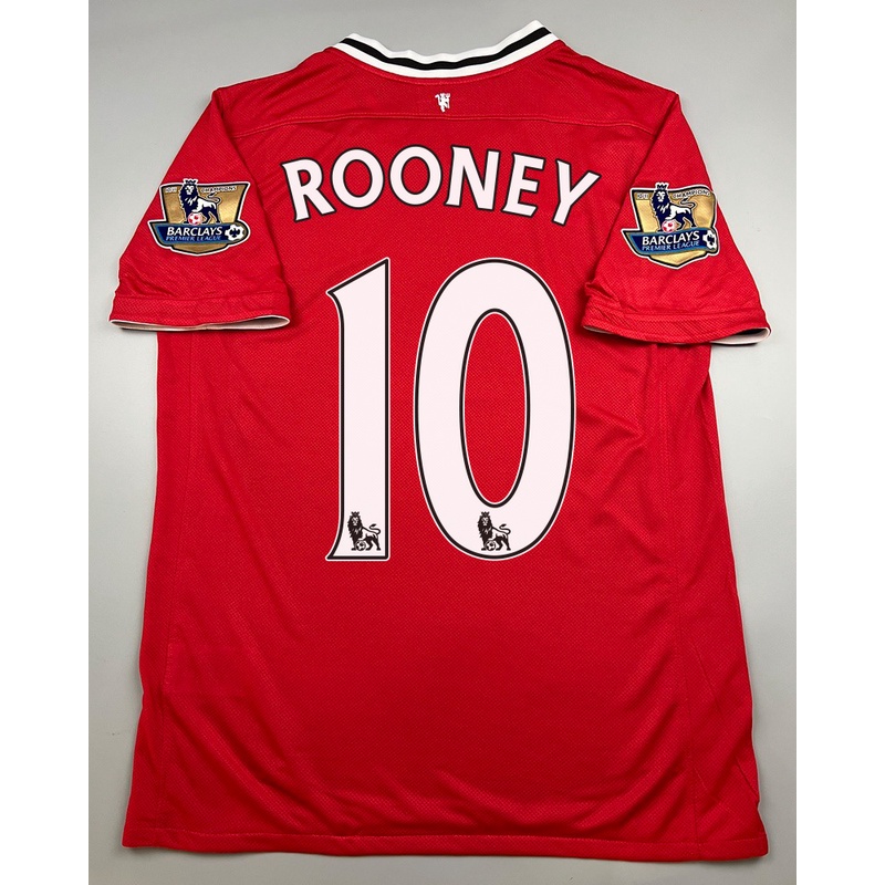 เสื้อบอล ย้อนยุค แมนยู 2011 เหย้า Retro Manchester United Home พร้อมเบอร์ชื่อ 10 ROONEY อาร์มพรีเมียร์ลีคแชมป์ เรโทร