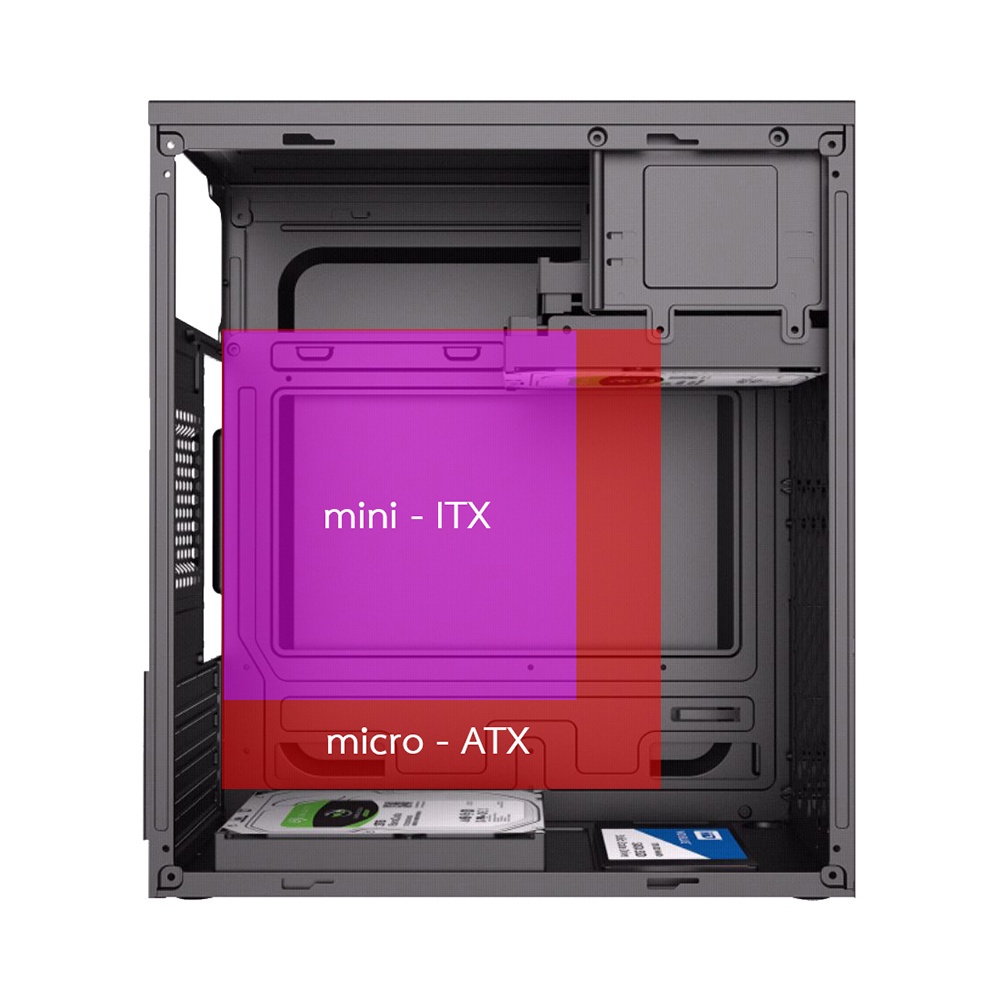 เคสคอมพิวเตอร์ M-ATX VENUZ รุ่น VC-1701 / 1702 / 1703 / 1704 / 1705 พร้อมช่องอ่าน CD/DVD มีประกัน