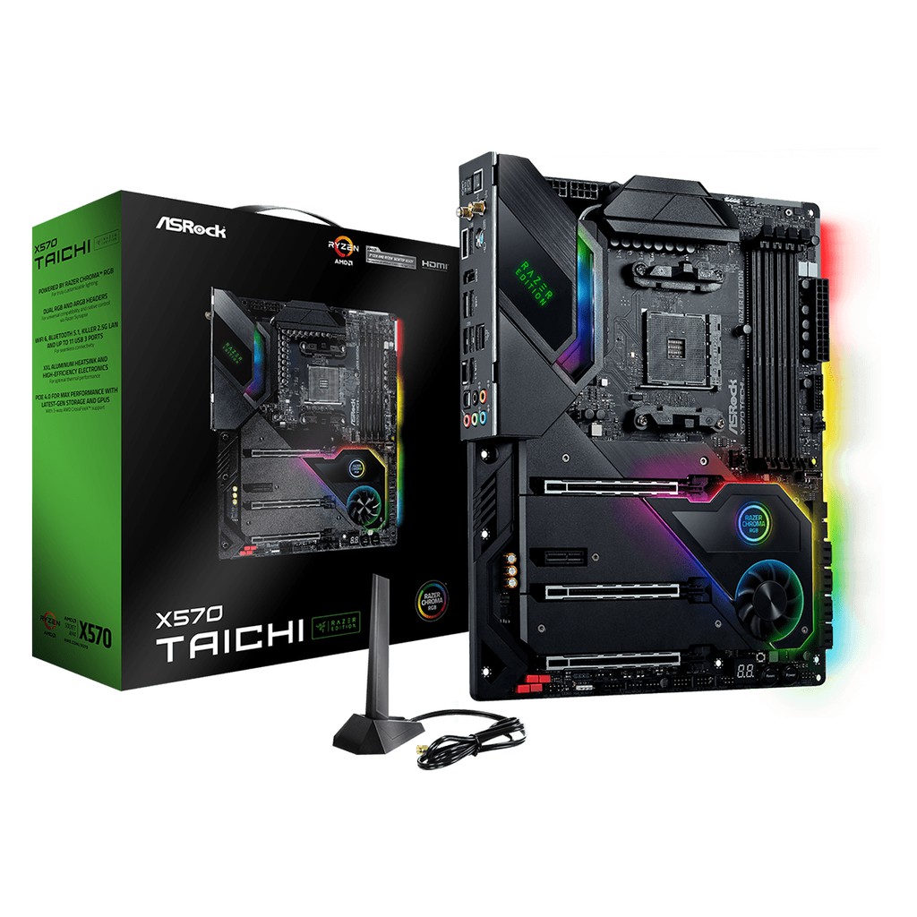 ASrock X570 Taichi Razer Edition (3PCIe Gen4 x4) Mainboard Warrenty 3 Year