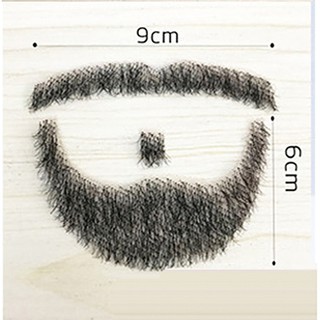 Fake หนวดปลอม Man Mustache Makeup 100% Human Hair Real ส่วนลด100 บาท โค้ด