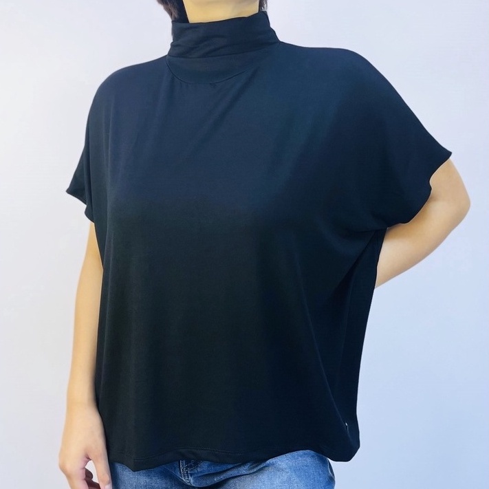 ( บ่าตกแขนสั้นคอเต่า oversize ) เสื้อยืดแขนสั้นคอเต่า แบรนด์ CHOTYSHOP สินค้าผลิตในไทย LOPX