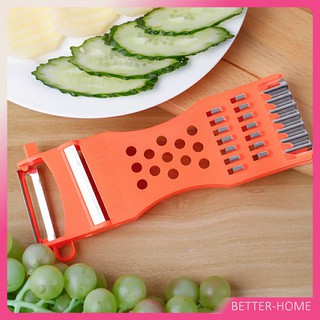 เครื่องตัดผักเอนกประสงค์  ที่ขูดมะละกอ มีดปอกผลไม้ 5in1 แบบหนา พร้อมส่ง veggie chopper