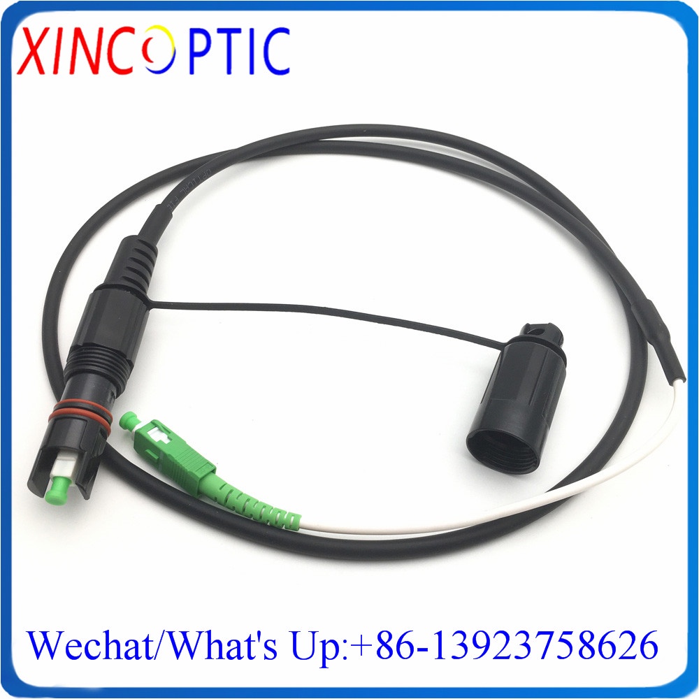 IP68 SOS Waterproof Corning HUAWEI Mini SC/APC 3M 5.0mm Black Fiber Patch Cable to SC/APC OptiTap Fi