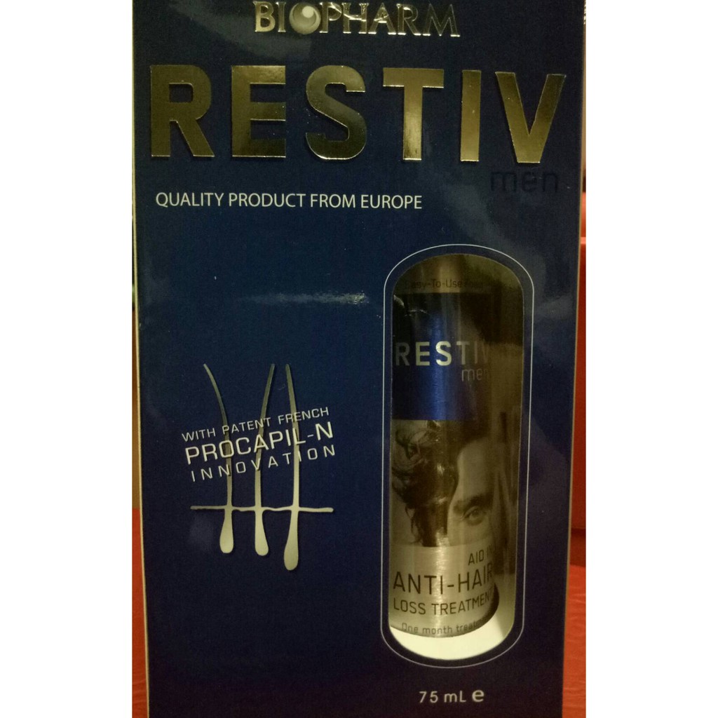 BIOPHARM RESTIV 75ml เรสตีฟ เมน หยุดผมร่วง