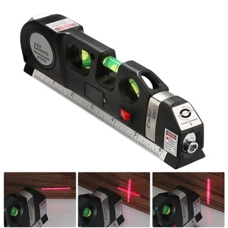 ตลับเมตร Multifunctional Laser เครื่องมือวัดระดับเส้น Straight ระดับไม้บรรทัด
