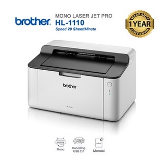 BROTHER Printer HL-1110 Mono Laser เครื่องพิมพ์เลเซอร์, ปริ้นเตอร์ขาว-ดำ