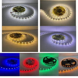 LED STRIP 5050 ไฟริบบิ้น LED5050 1เมตร/60ดวง เปลือย (1ม้วนยาว5เมตร300ดวง) ไฟเส้น ไฟซ่อนฝ้า ไฟตู้โชว์ ไฟเส้น12VDC