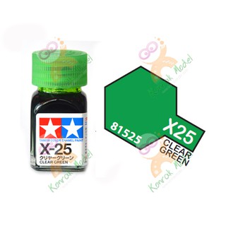 สีสูตรน้ำมัน Tamiya Enamel X25 Clear Green 10ml