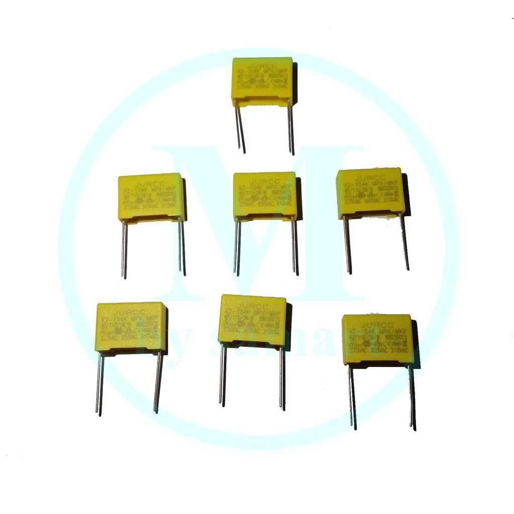 ตัวเก็บประจุ คาปาซิเตอร์ 104K 0.1uf X2 275VAC P=15mm CBB62 ระยะห่างระหว่างขา 15 มิลลิเมตร - รูปที่ 2