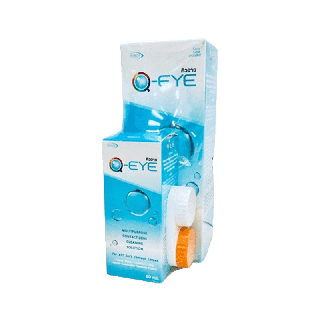 Q-EYE น้ำยาล้างคอนแทคเลนส์ 250 + 60 ml. [Exp.2024/03]