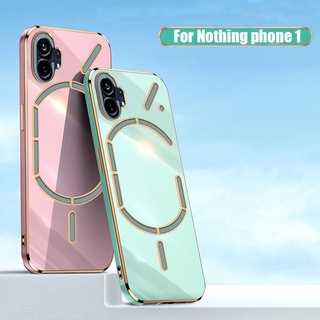 Nothing เคสโทรศัพท์มือถือ ซิลิโคนนิ่ม ชุบไฟฟ้า กันกระแทก สีแคนดี้ สําหรับ One 5G 1(1) 1