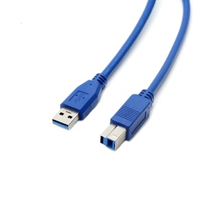 สายเคเบิลเครื่องพิมพ์สแกนเนอร์ USB 3.0 Type A ตัวผู้ เป็น Type B ตัวผู้ ความเร็วสูง สําหรับ HP Canon Epson 0.3 0.5 1 1.5 3 เมตร