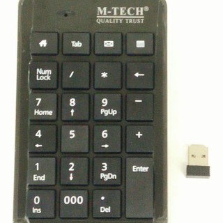 คีย์บอร์ดตัวเลขไร้สาย แบบบางพิเศษ คุณภาพสูง M-TECH