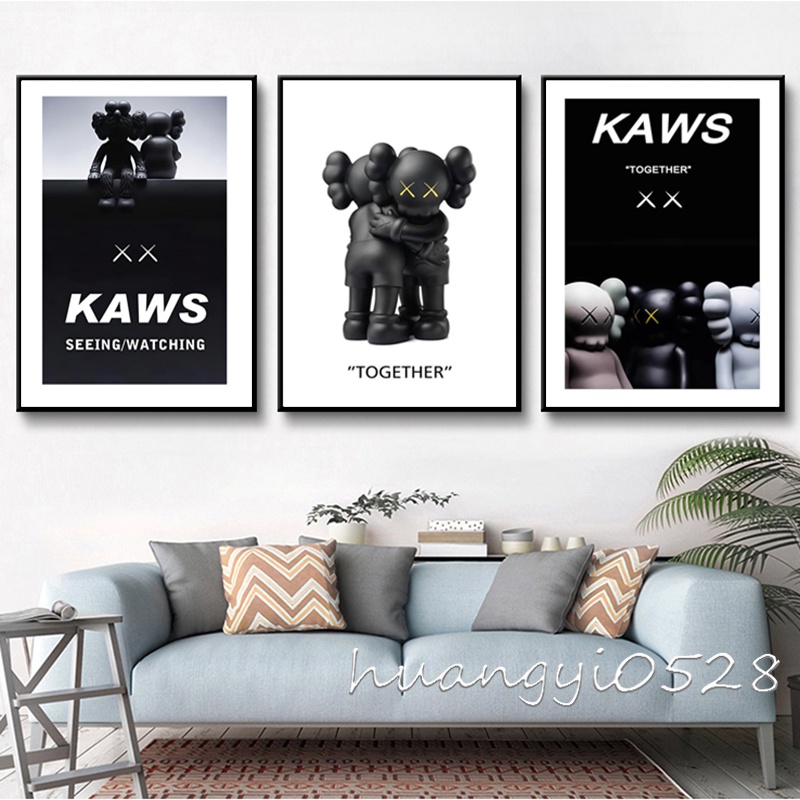 โปสเตอร์วอลเปเปอร์ ลาย KAWS Tide Brand Violent Bear สไตล์นอร์ดิก สําหรับตกแต่งบ้าน ห้องนั่งเล่น