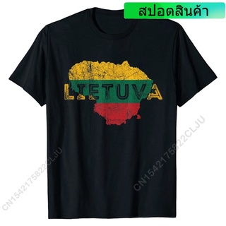 เสื้อยืด ผ้าฝ้าย พิมพ์ลายแผนที่ และธงลิทัวเนีย 3 มิติ สําหรับผู้ชาย