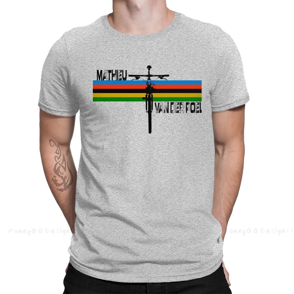 เสื้อยืดคอกลม ผ้าฝ้าย พิมพ์ลาย VAN DER POEL Hombre MATHIEU VAN DER POEL สไตล์สตรีท แฟชั่นสําหรับผู้ช