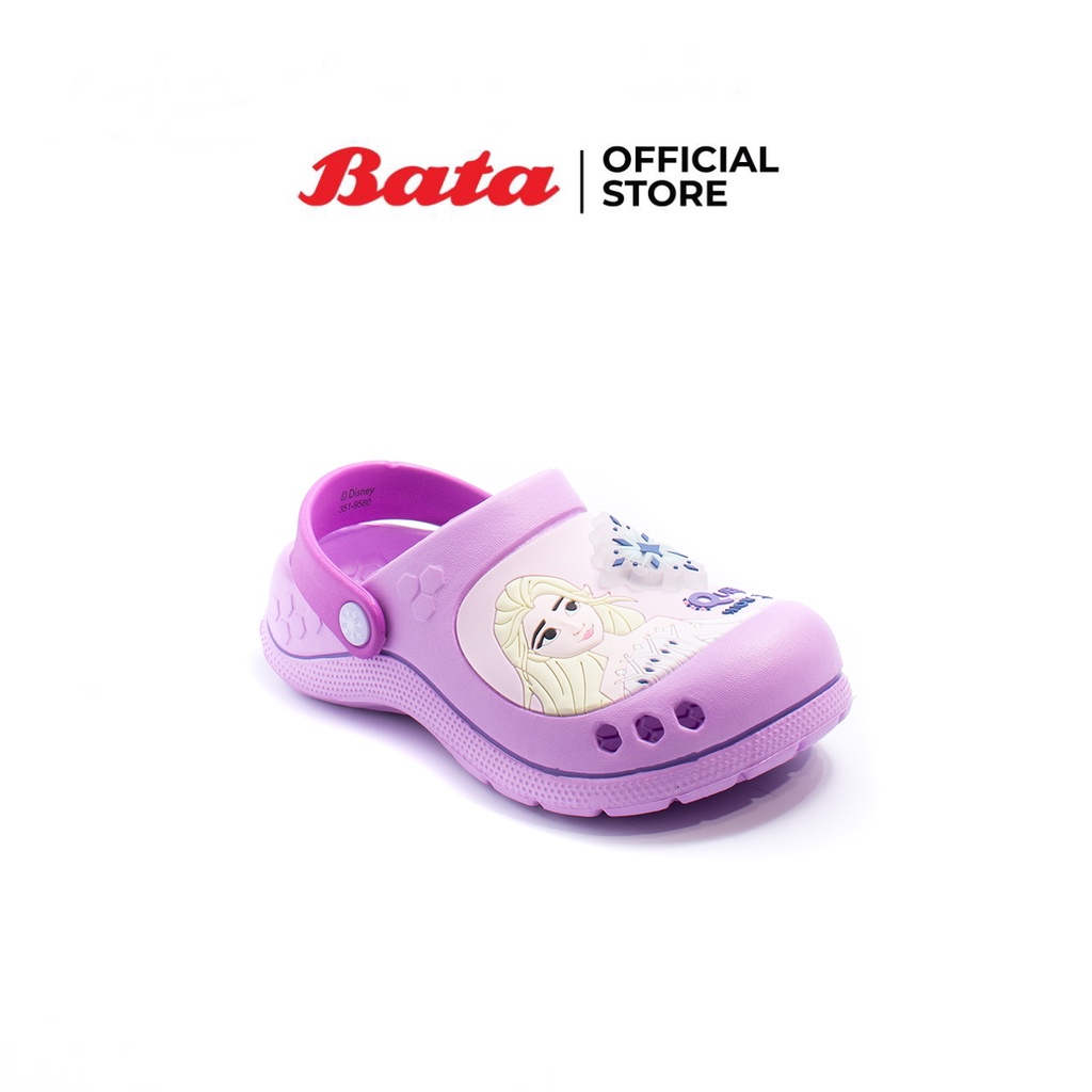 Bata บาจา ยี่ห้อ Disney รองเท้ารัดส้น ใส่ลำลอง สวมใส่ง่าย น้ำหนักเบา สำหรับเด็กผู้หญิง รุ่น Frozen II Clog สีม่วงไลแลค 3519580