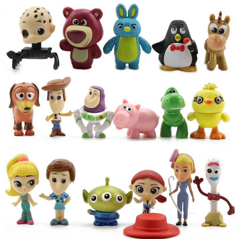 โมเดลของเล่น รูปการ์ตูน Toy Story สําหรับเด็ก 4 ชุด 17 ชิ้น