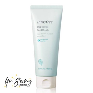 พร้อมส่ง ‼️ โฟมล้างหน้าลดสิวเกาหลี ในตำนาน Innisfree Bija Trouble Facial Foam