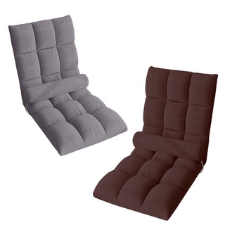 โซฟาญี่ปุ่นผ้าไมโครไฟเบอร์นั่งพื้น ปรับเอนได้มากที่สุด 6 ระด…