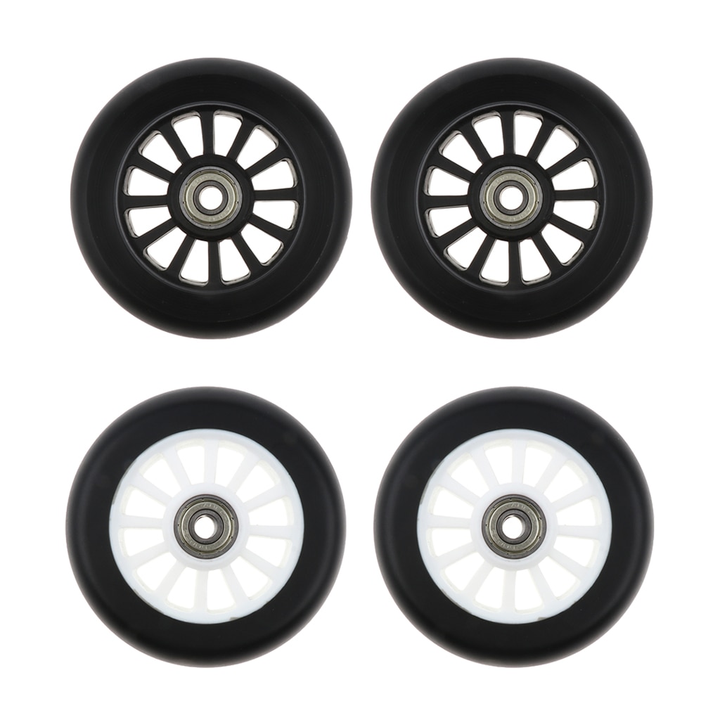 2 Pieces 100mm Complete Stunt Pro Scooter Wheels Replacement with