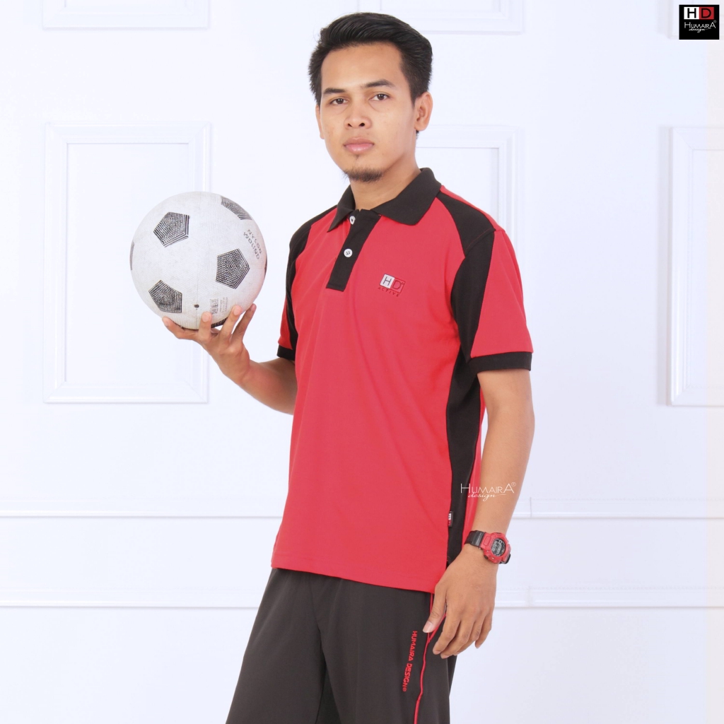 Tshirt Men Humaira - HD Boss (แดง/ดํา) - HBP 987