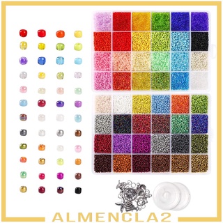 [Almencla2] ลูกปัดทรงกลม Diy สําหรับทําเครื่องประดับ 1 กล่อง 2 มม.