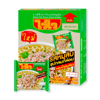 ✨  สุดว๊าว  ✨ ไวไว บะหมี่กึ่งสําเร็จรูป รสหมูสับ 60 กรัม x 30 ซอง Waiwai Instant Noodle Minced Pork 60 g x 30