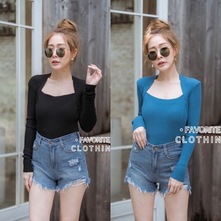 Favorite clothingเสื้อไหมพรมแขนยาว​ CARDIGAN_NISTA​