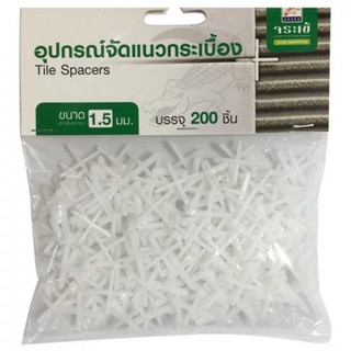 [พร่อมส่ง] อุปกรณ์จัดแนวกระเบื้อง Tile Spacers ขนาด 1.5มม. (บรรจุ 1ถุง 200 ชิ้น) ตรา จระเข้ แท้