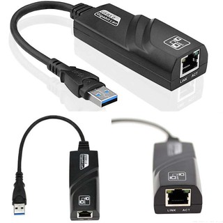 สายแปลงusb 3.0 to Lan RJ45 Gigabit Ethernet for windows mac (Black)