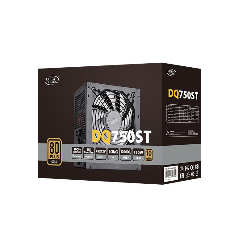 POWER SUPPLY DEEPCOOL DQ750ST 750W (80+GOLD) มีประกัน พร้อมส่ง