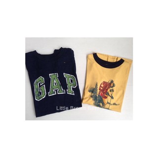 เสื้อผ้าเด็ก เสื้อยืดคอกลมแขนสั้นเด็กผู้ชาย Gap Kids หน้าอกงานสกรีนเท่ใส่ได้หล่อๆ