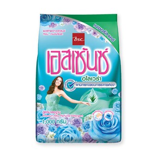 🔥HOT🔥 เอสเซ้นซ์ ผงซักฟอก สูตรมาตรฐาน อโรเวล่า เขียว 1000 กรัม Essence Powder Detergent Alovera Green 1000 g