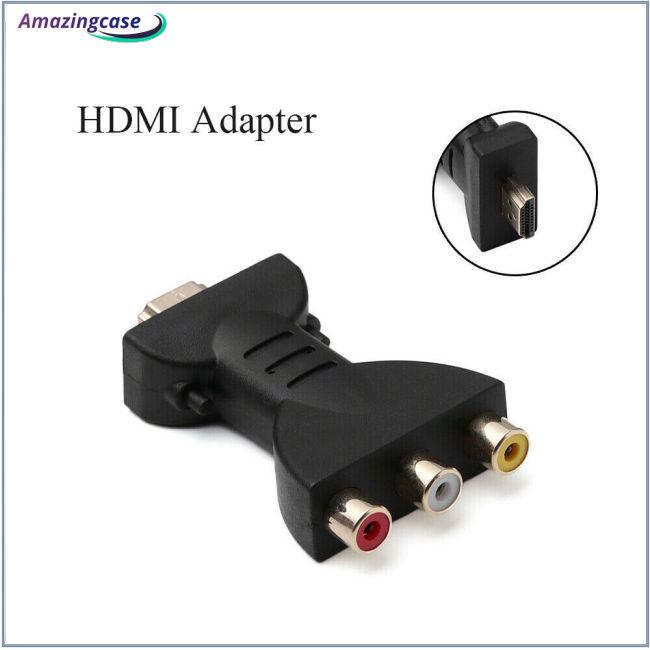 av ดิจิตอลสัญญาณ hdmi to 3 rca อะแดปเตอร์แปลงสายเคเบิ้ลเสียง