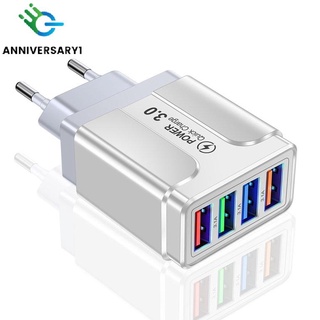 [COD&amp;สินค้าพร้อม]Luminous QC 3.1A 4USB Fast Charging Travel Adapter LED Head หัวชาร์จ หัวชาร์จมือถือ อแดปเตอร์ชาร์จไฟ ชาร์จได้ 4 พอร์