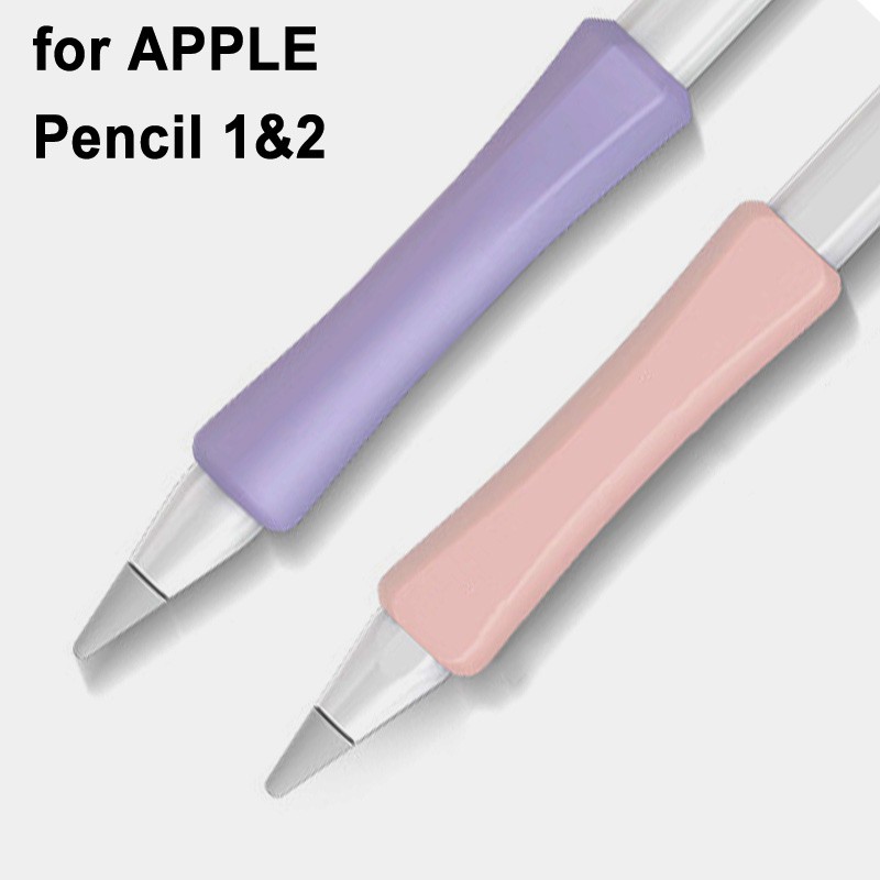 2 ชิ้น เคสซิลิโคน APPLE Pencil Nimble Grip Anti Slip Holder Sleeve สำหรับ Apple Pencil 1 and Apple Pencil 2 Support Wire