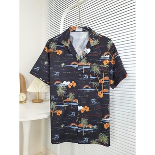 เสื้อเชิ้ตฮาวายแขนสั้นลายทะเลAloha summer