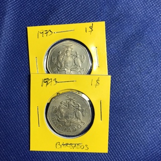 Special Lot No.60268 ปี1973 BARBADOS 1 $ เหรียญสะสม เหรียญต่างประเทศ เหรียญเก่า หายาก ราคาถูก