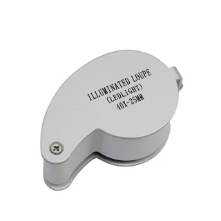 แว่นขยายส่องเครื่องประดับ jewelers loupe 40x25 มม. 2 led