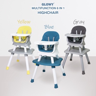 GLOWY รุ่น Multifunction 6 in 1 High Chair เก้าอี้ทานข้าวอเนกประสงค์ 6 ฟังก์ชั่น