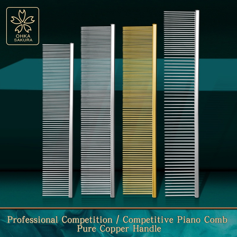 ซากุระสัตว์เลี้ยงกรูมมิ่งเปียโนหวีพุดเดิ้ลดึงผมเปิดปมหวีการแข่งขันการแข่งขันการแข่งขันสุนัขเลือกผมสไตล์หวีแบบอินไลน์