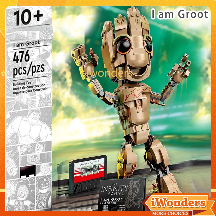 I Am Groot Building Blocks Guardians of The Galaxy 76217 Aldult เด็กของเล่นเด็กของขวัญ