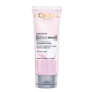 Loreal Paris Glycolic-Bright Glowing Daily Cleanser Foam ลอรีอัล ปารีส ไกลโคลิค-ไบร์ท โกลวอิง เดลี่ คลีนเซอร์โฟม 100 มล